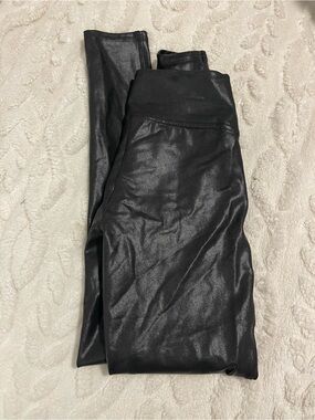 SPANX Black Faux Leather Leggings